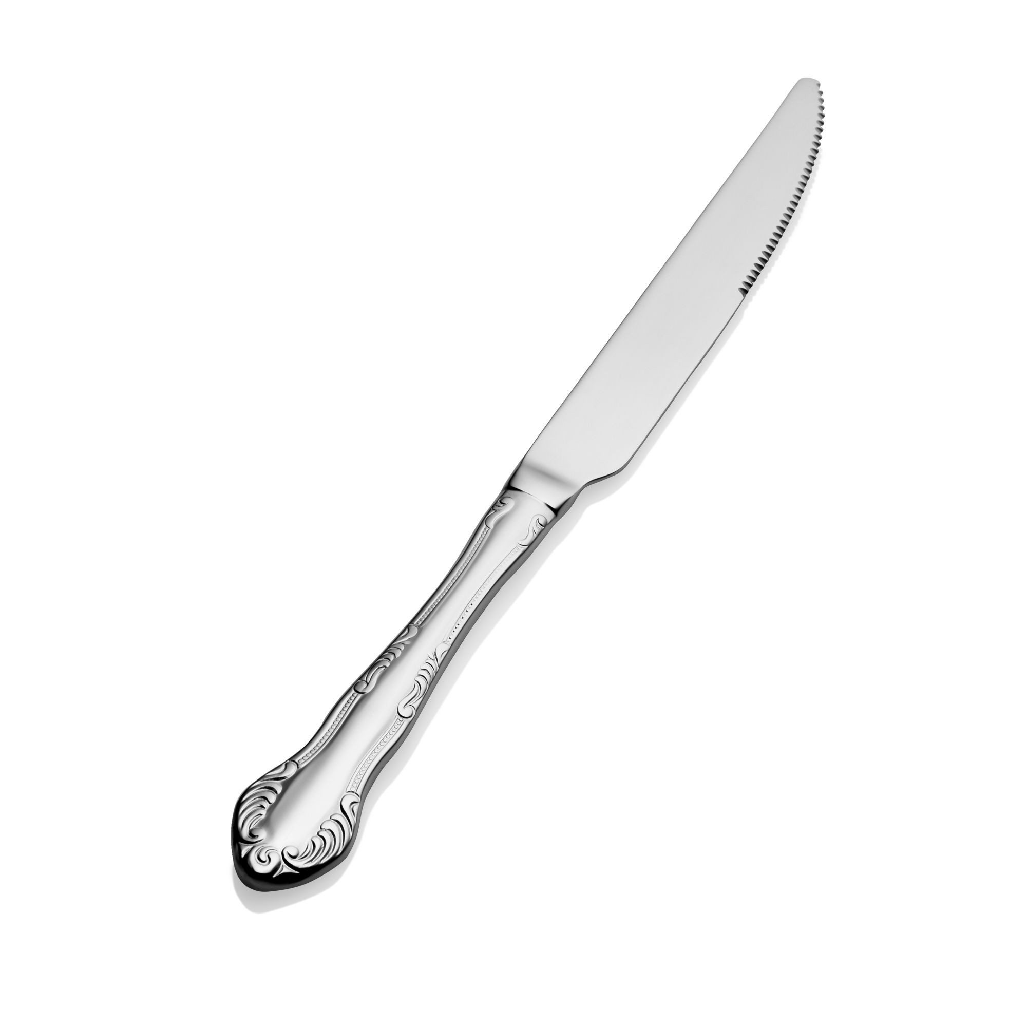 Bon Chef S2512 Elegant 18/8 Stainless Steel European Solid Handle Dinner Knife