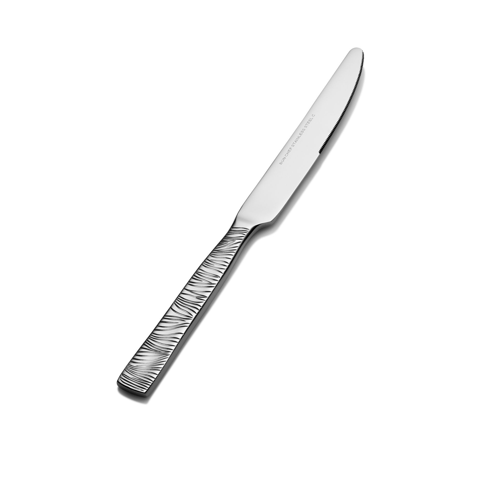 Bon Chef S2912 Safari 18/8 Stainless Steel European Solid Handle Dinner Knife