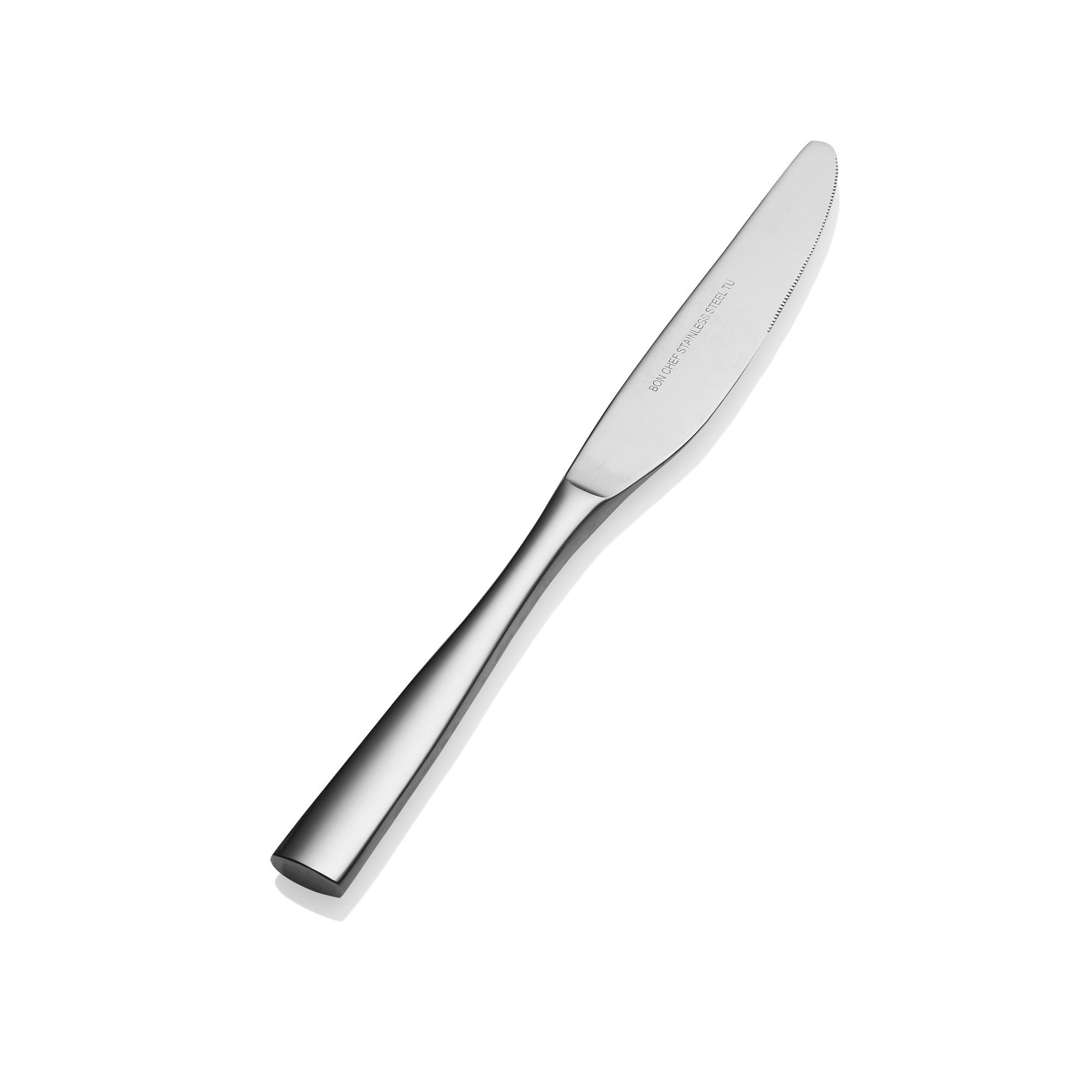 Bon Chef S3012 Manhattan 18/8 Stainless Steel European Solid Handle Dinner Knife