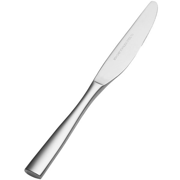 Bon Chef S3011 Manhattan 18/8 Stainless Steel European Solid Handle Dinner Knife