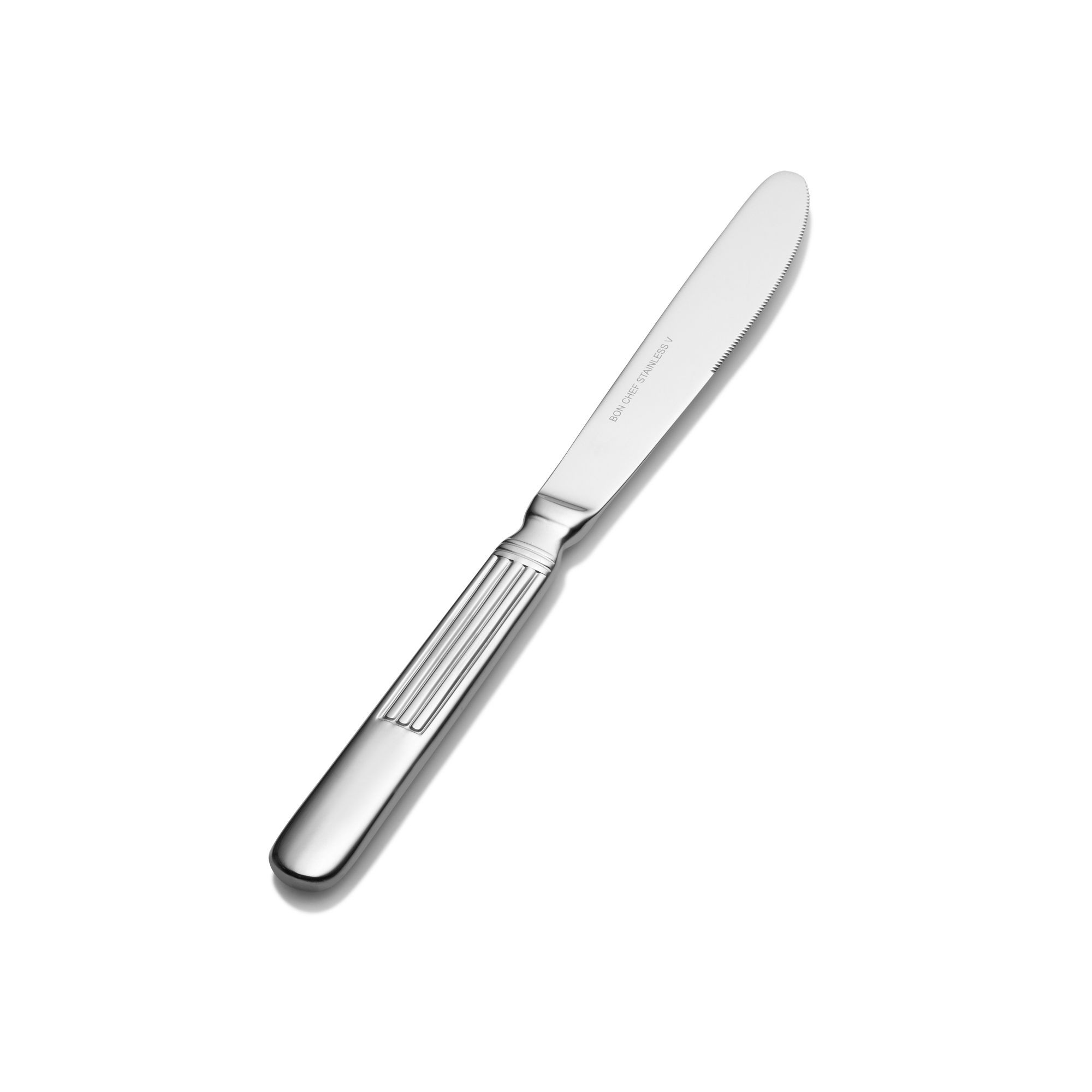 Bon Chef S3612 Apollo 13/0 Stainless Steel European Solid Handle Dinner Knife