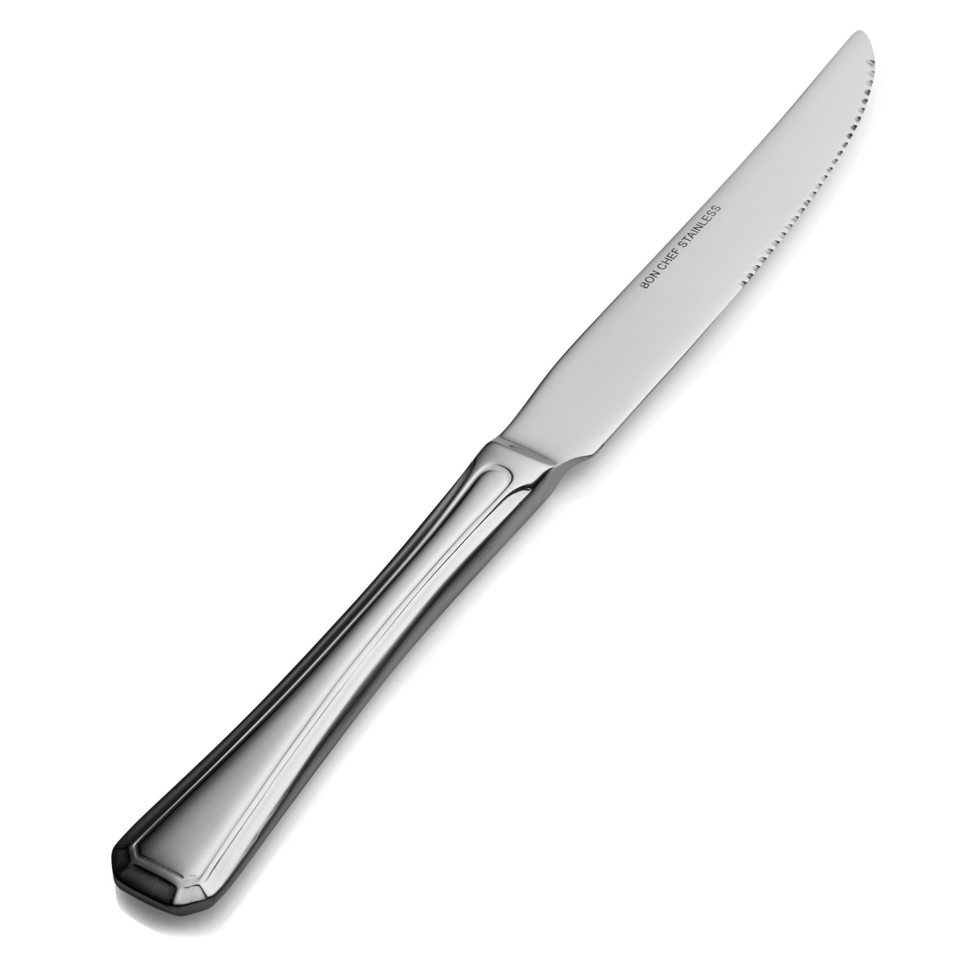 Bon Chef S515S Prism 18/8 Stainless Steel  European Solid Handle Steak Knife