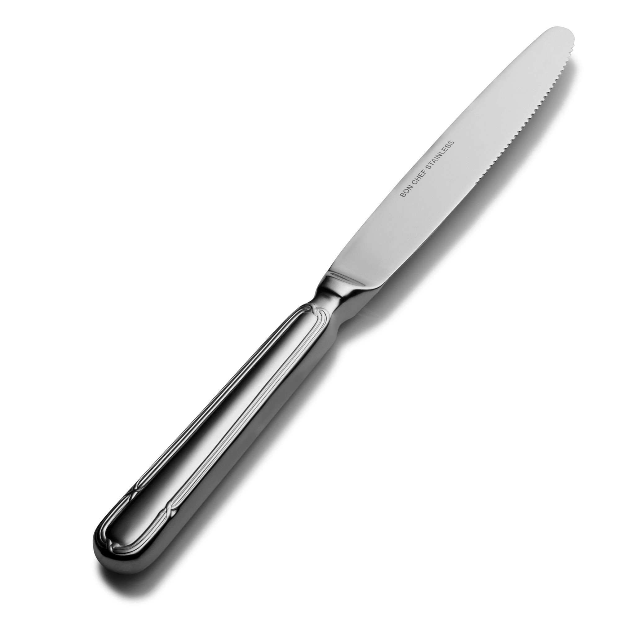 Bon Chef S814S Florence 18/8 Stainless Steel Silverplated European Hollow Handle European Dinner Knife