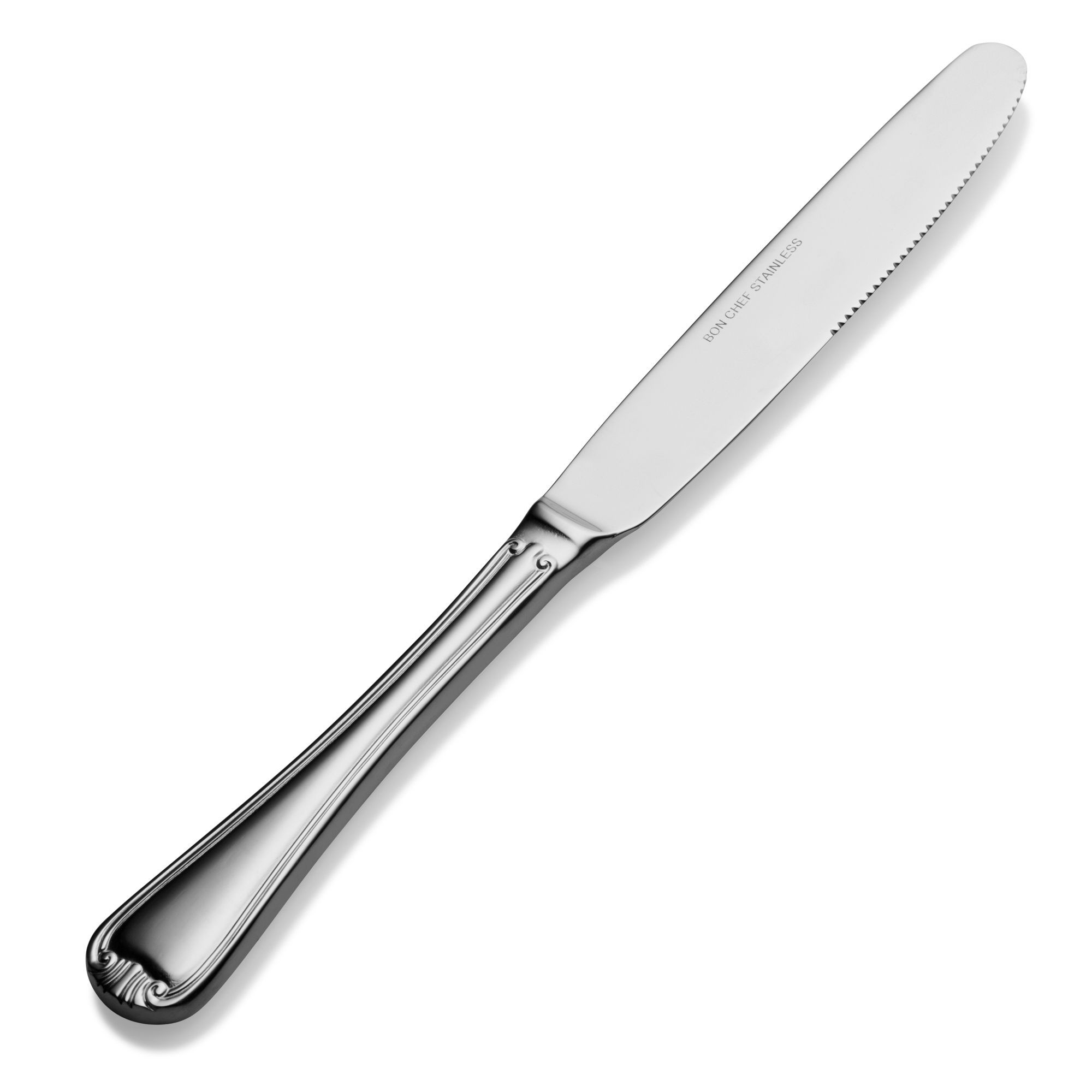 Bon Chef S912 Renoir 18/8 Stainless Steel Solid Handle European Dinner Knife