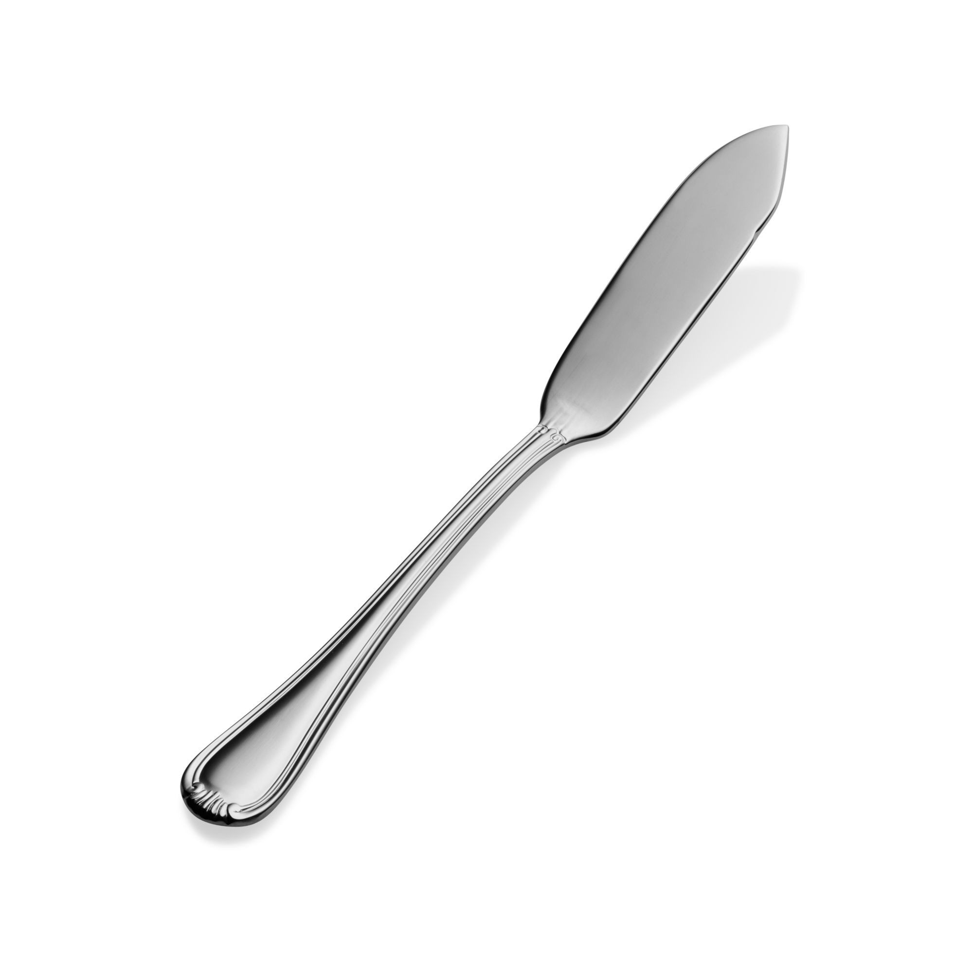 Bon Chef S913S Renoir 18/8 Stainless Steel Silverplated Flat Handle Butter Spreader