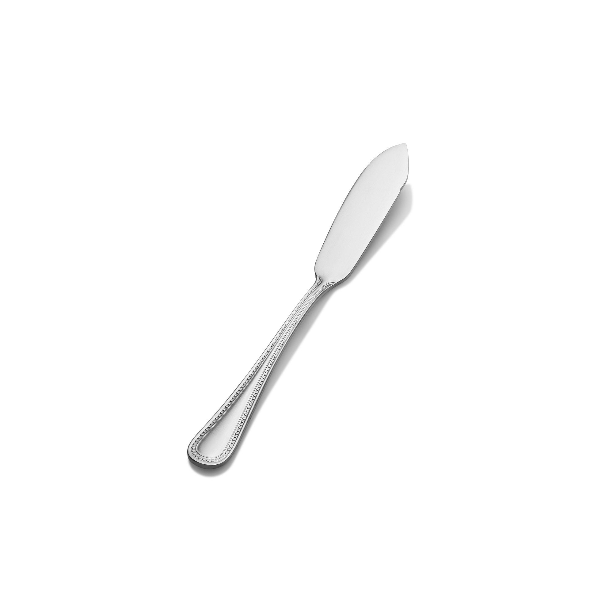 Bon Chef SBS3313 Sombrero Brush Finish Flat Handle Butter Spreader