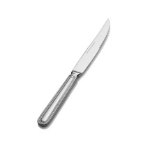 Bon Chef SBS3315S Sombrero Brush Finish 13/0 Stainless Steel  European Solid Handle Steak Knife