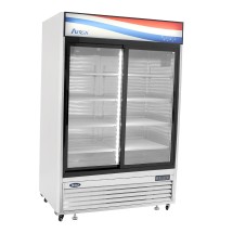 Atosa MCF8709GR Bottom Mount Two Sliding Glass Door Merchandiser Refrigerator 55"