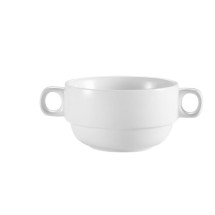 CAC China RCN-49 Clinton Rolled Edge Bouillon with Handles 12 oz.