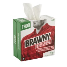 Brawny Industrial FLAX 900 Heavy Duty Cloths, White, 16-1/2" x 9",10 Boxes/Carton