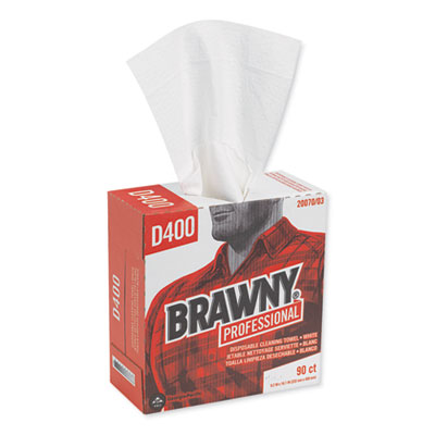 Brawny Industrial Medium-Duty Premium Wipes, 16-3/8" x 9-1/4",10 Boxes/Carton