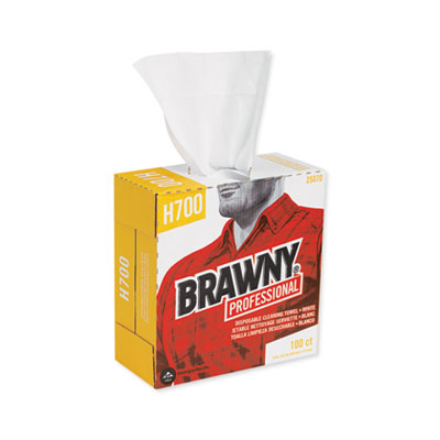 Brawny Professional Medium Weight HEF Shop Towels, 16-1/2" x 9-1/10",100 Towels/Carton