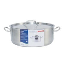 CAC China SSBZ-20 Stainless Steel Brazier with Lid 20 Qt.