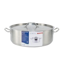 CAC China SSBZ-25 Stainless Steel Brazier with Lid 25 Qt.
