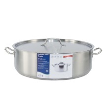 CAC China SSBZ-30 Stainless Steel Brazier with Lid 30 Qt.