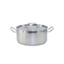 CAC China SSBZ-8 Stainless Steel Brazier with Lid 8 Qt.