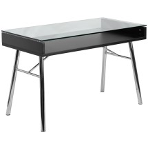 Flash Furniture NAN-JN-2966-GG Brettford Desk with Tempered Glass Top