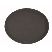 Winco TRH-2722 Brown Easy Hold Oval Tray 22&quot; x 27&quot;