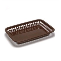 TableCraft 1077BR Brown Grande Plastic Platter Basket 10-3/4&quot; x 7-3/4&quot; x 1-1/2&quot;