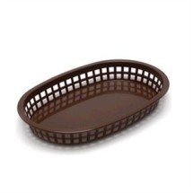 TableCraft 1076BR Brown Plastic Chicago Platter Basket 10-1/2&quot; x 7&quot; x 1-1/2&quot;