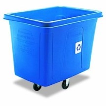 Bulk Recycling Cube Truck, 500 lb. Capacity, Blue