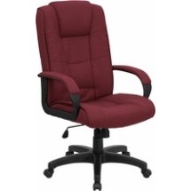 Flash Furniture GO-5301B-BY-GG Burgundy Fabric High Back Executive Office Chair