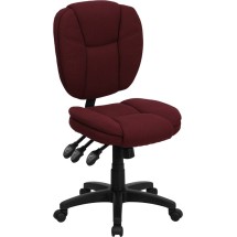 Flash Furniture GO-930F-BY-GG Burgundy Fabric Multi Function Task Chair