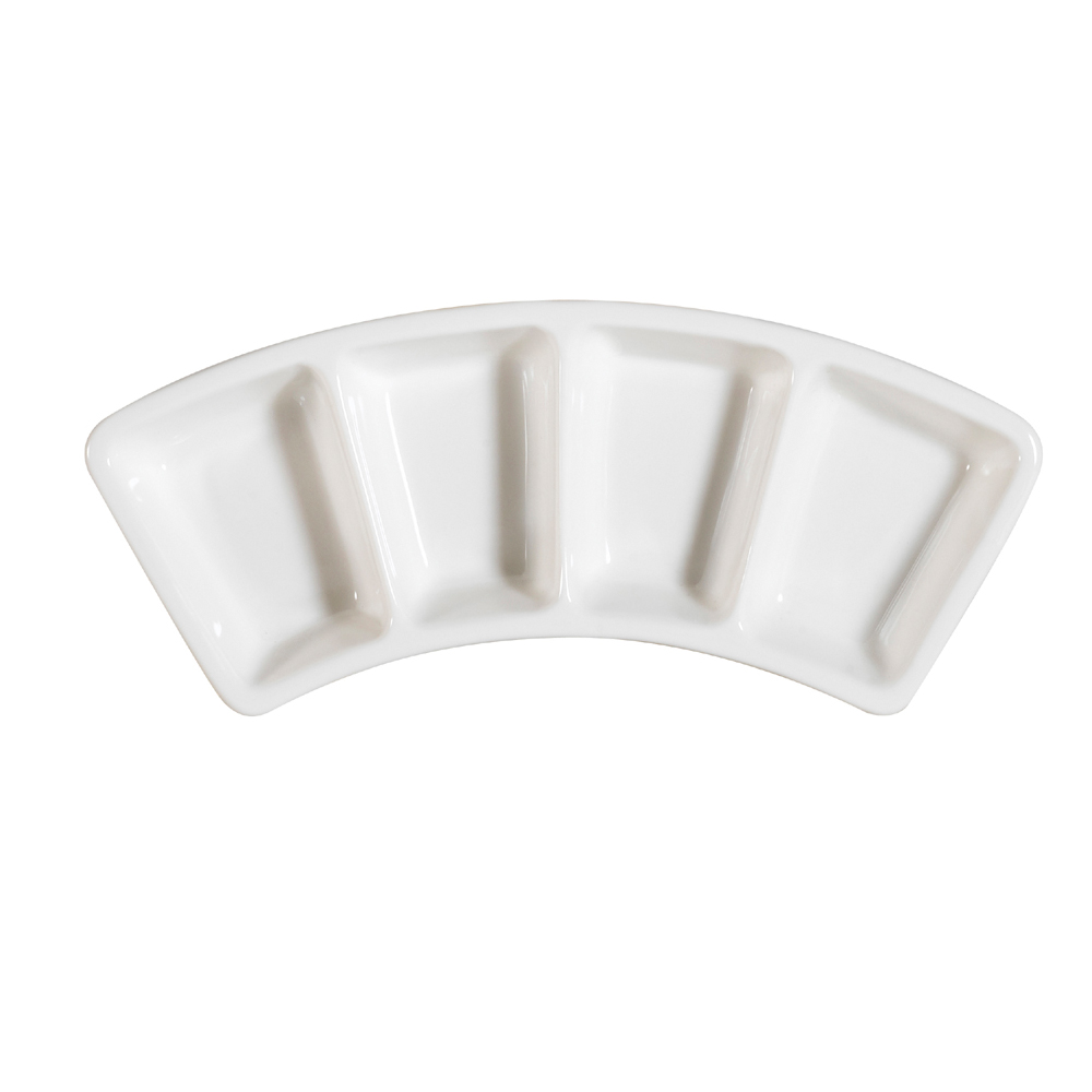 CAC China CN-4B8 Accessories Bone White Porcelain Dish 8 1/2" - 3 dozen