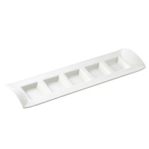 CAC China CN-5T13 5 Compartment Rectangular Tasting Tray 0.5 oz. x 5 13" - 2 dozen