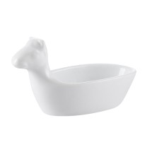 CAC China ANM-12 7 Gourmet Collection Super White Porcelain Animal Dish Set, 3.5 oz. x 7 5&quot; - 6 sets