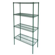 CAC China AEWS-1836S Epoxy Coated Wire Shelving Set 36&quot; x 18&quot; x 72&quot;H