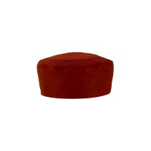 CAC China APHT-1RL Chef's Pride Red Pillbox Hat 3 1/2&quot; H, L/XL