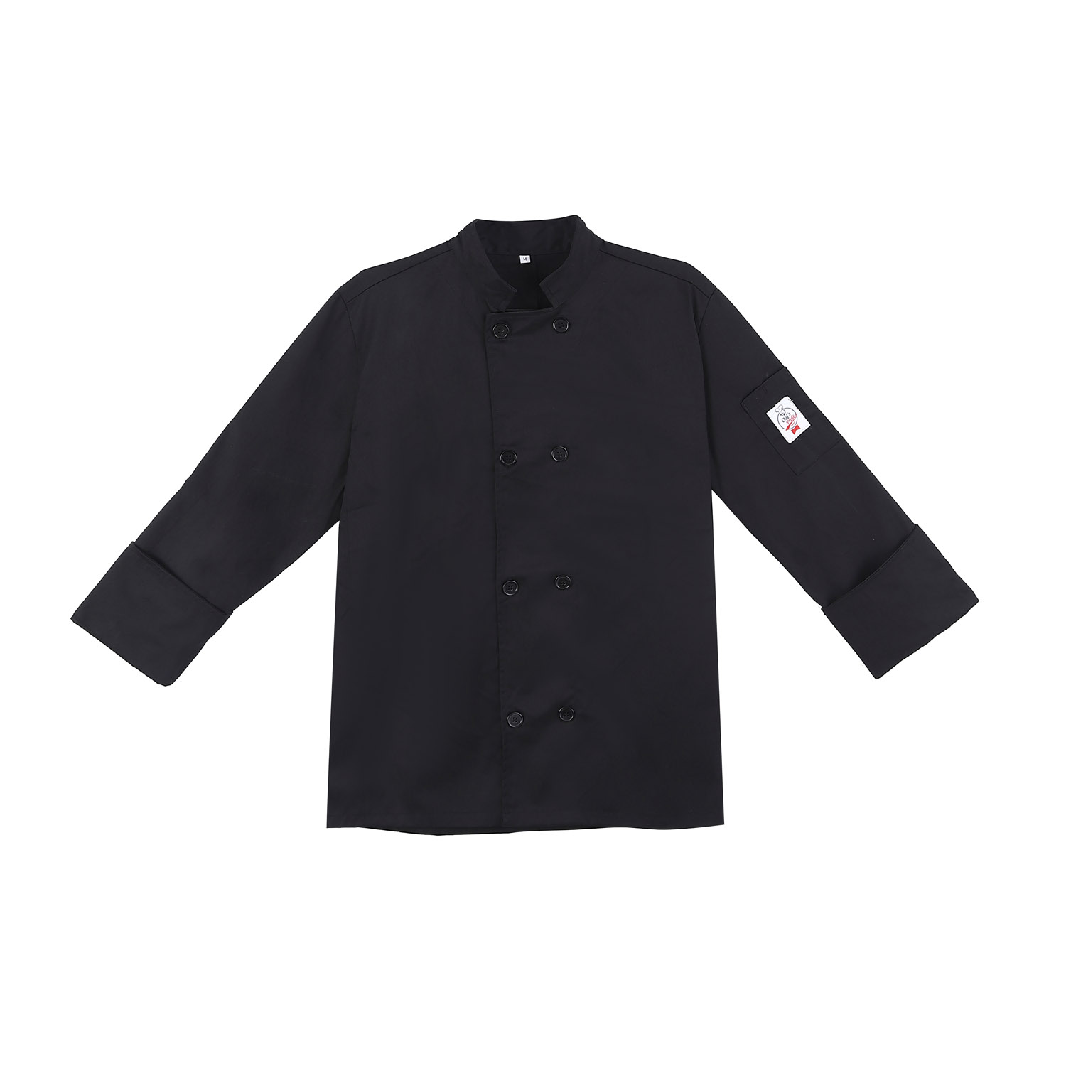 CAC China APJK-1KS Chef's Pride Black Chef Jacket S