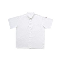 CAC China APST-9WL Chef's Pride White Snap Button Chef Shirt L