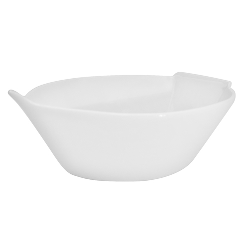 CAC China RCN-BT7 Accessories Super White Porcelain Boat Bowl 16 oz., 7 3/8"  - 3 dozen