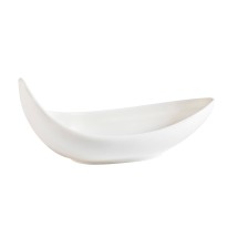 CAC China BDS-7 Accessories Bone White Porcelain Boat Dish 7&quot; - 3 dozen