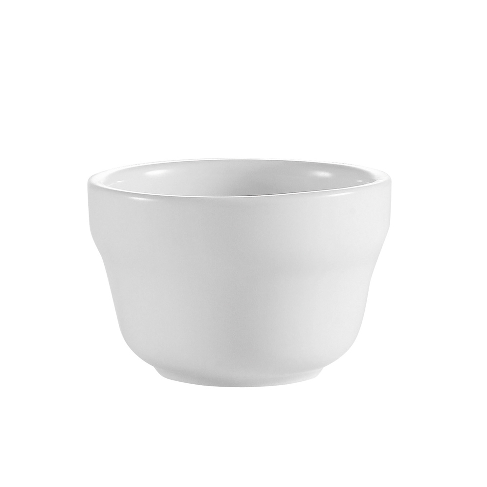 CAC China RCN-4 Clinton Super White Porcelain Bouillon Cup, 7-1/4 oz., 4"  - 3 dozen