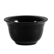 CAC China TG-4-BLK Tango Embossed Porcelain Black Bouillon Cup 7.5 oz., 4 1/8&quot;  - 3 dozen