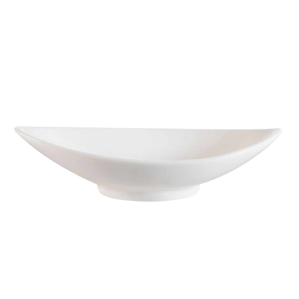 CAC China CND-10 Accessories Bone White Porcelain Canoe Dish 10 1/2" - 1 dozen