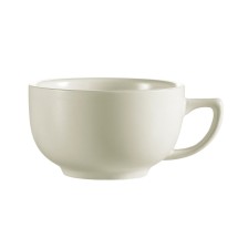 CAC China REC-56 American White Stoneware Cappuccino Cup 14 oz., 4 3/4&quot; - 3 dozen