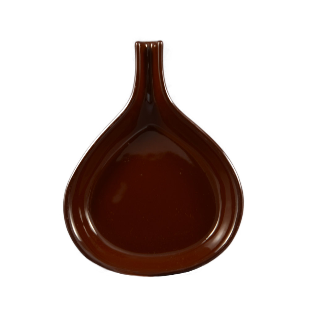 CAC China FP-24-BWN Festiware Brown Stoneware Fry Pan Server 24 oz., 12" - 1 dozen