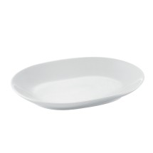 CAC China RCN-CD12 RCN Specialty Super White Coupe D-End Platter 9 7/8&quot; - 2 dozen