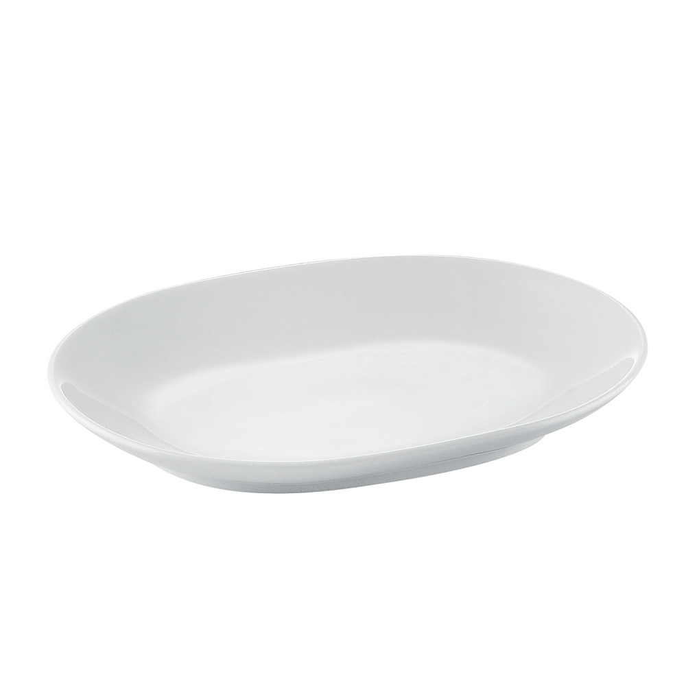 CAC China RCN-CD12 RCN Specialty Super White Coupe D-End Platter 9 7/8" - 2 dozen