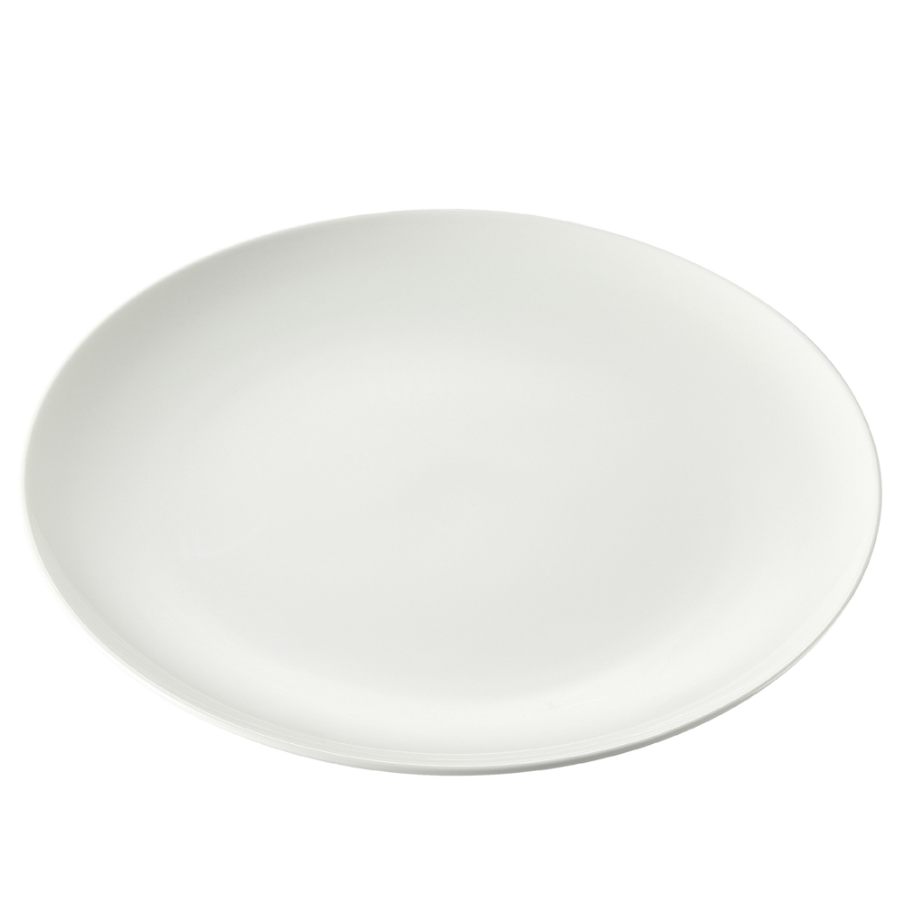CAC China MAJ-13C Majesty Bone White China Coupe Oval Platter 12"  - 1 dozen
