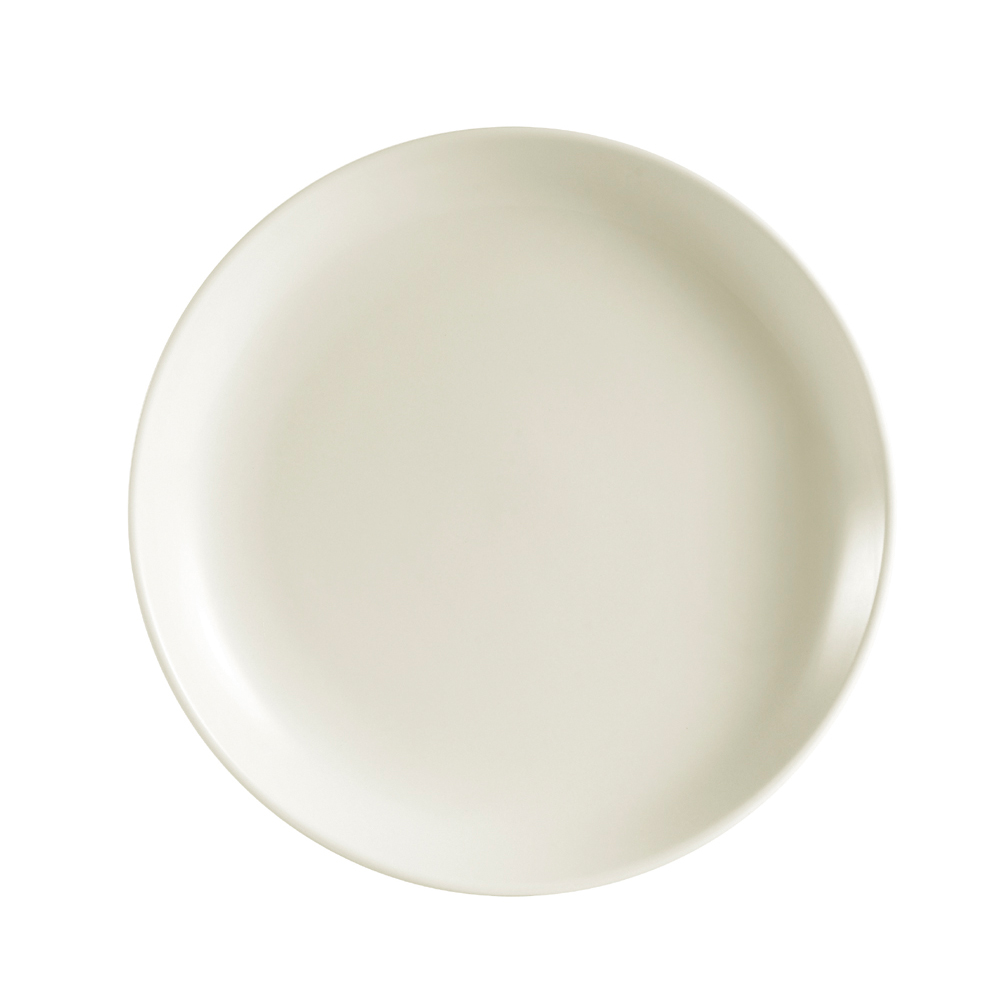 CAC China REC-6C American White Stoneware Coupe Plate 6 1/2" - 3 dozen