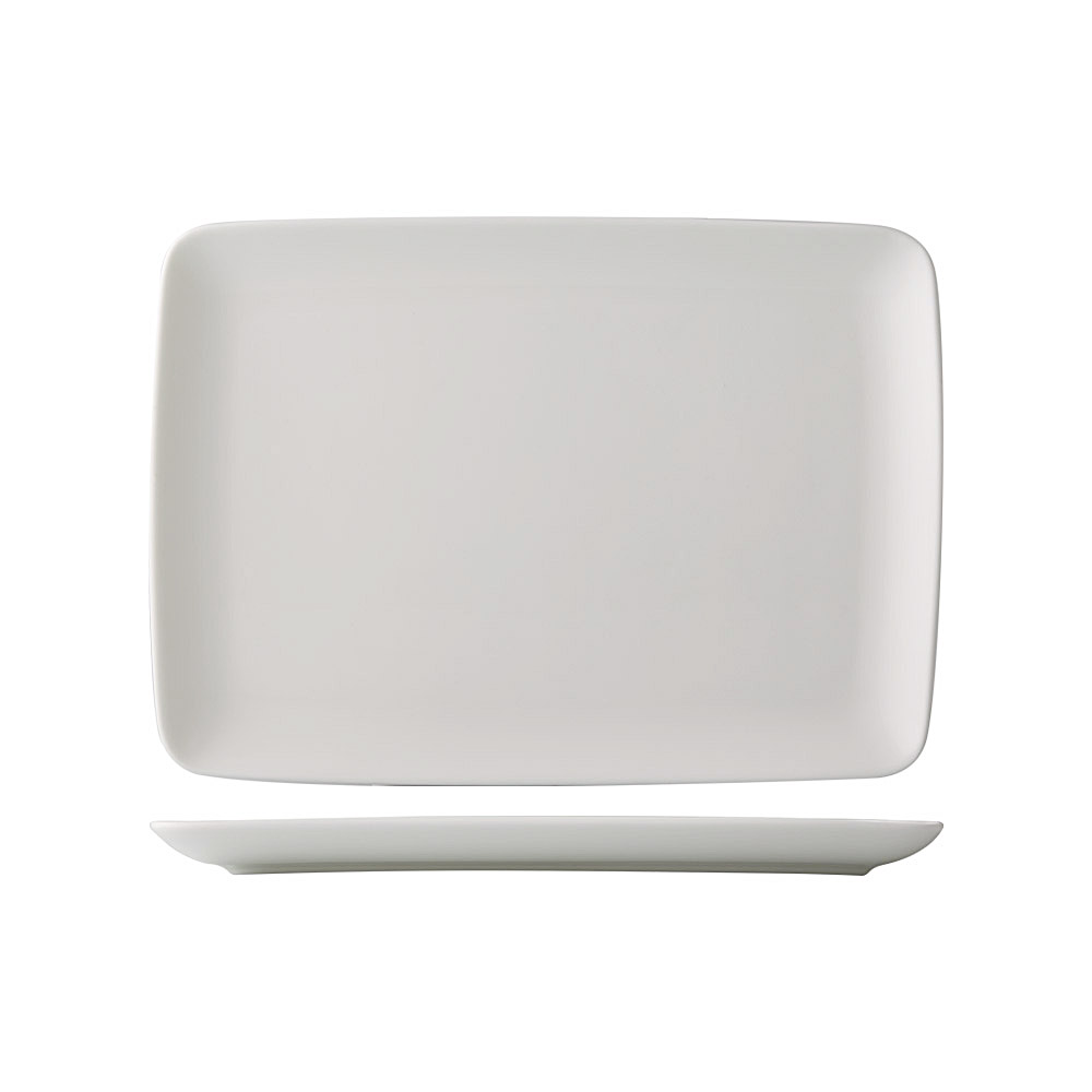 CAC China ARA-RT6 Aurora Coupe Rectangular Platter 6" - 4 dozen