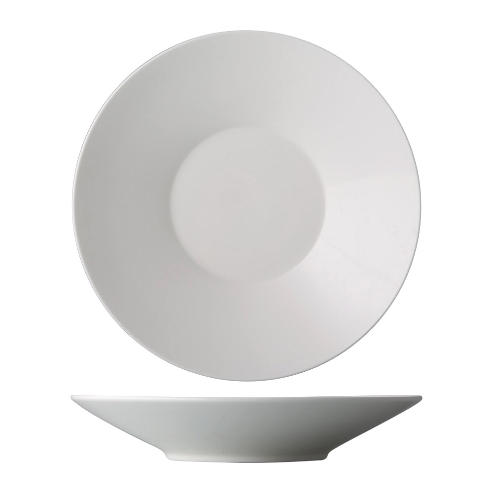 CAC China GDC-CR21 Grand Canyon Bone White Porcelain Coupe Salad Plate 11" - 1 dozen