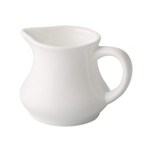 CAC China GDC-PC4 Grand Canyon Bone White Porcelain Creamer with Handle 4 oz., 2 3/4&quot; - 3 dozen