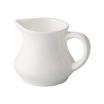 CAC China GDC-PC4 Grand Canyon Bone White Porcelain Creamer with Handle 4 oz., 2 3/4" - 3 dozen