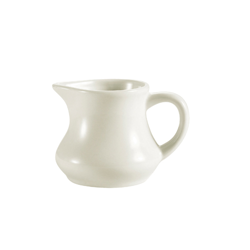 CAC China PC-9-AW Accessories American White Creamer with Handle 9 oz., 3"  - 3 dozen